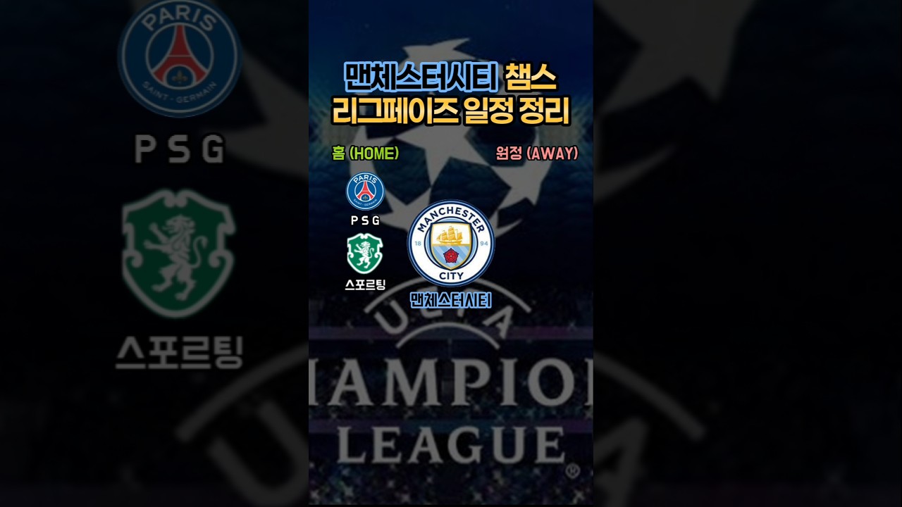 맨체스터시티 챔피언스리그 리그페이즈