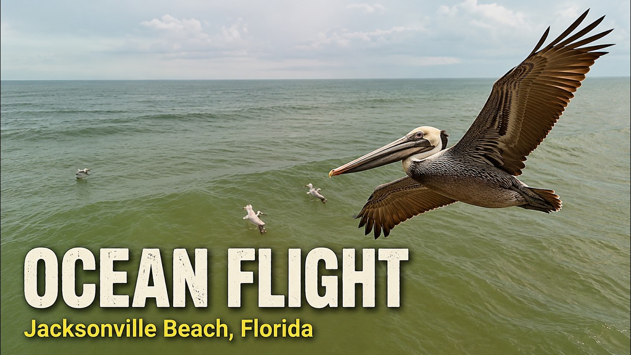 Atlantic Ocean, Jacksonville Beach Pier, Florida HD Aerial thumbnail