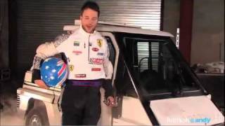 Jumping a three wheeled car