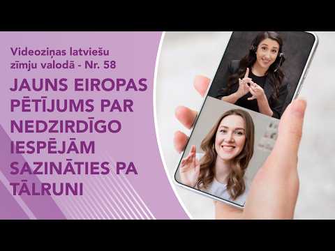 Videoziņas Nr. 58 “Jauns Eiropas pētījums par nedzirdīgo iespējām sazināties pa tālruni”