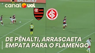 GOL DO FLAMENGO! DE PÊNALTI, ARRASCAETA EMPATA PARA O FLA CONTRA O INTERNACIONAL; VEJA
