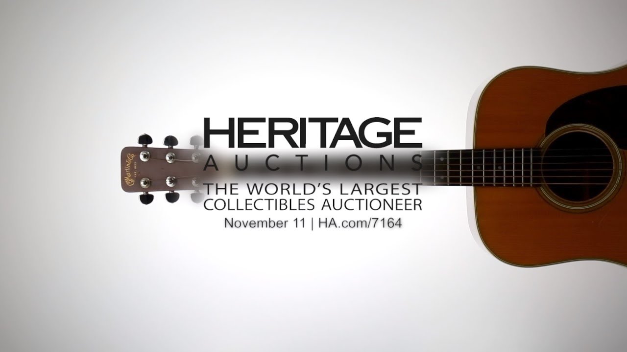 Bob Dylanâ€™s historic 1963 Martin acoustic guitar debuts at Heritage Auctions Nov. 11, 2017 - YouTube
