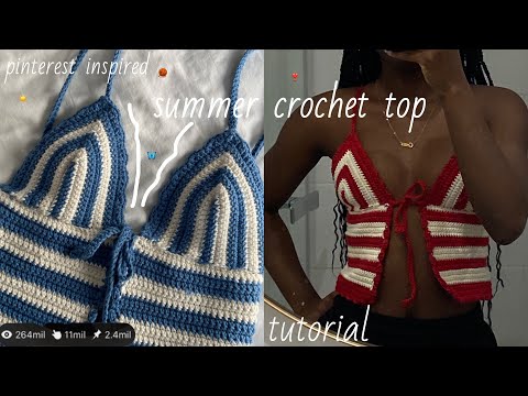 how to make my viral pinterest summer crochet top | crochet top tutorial