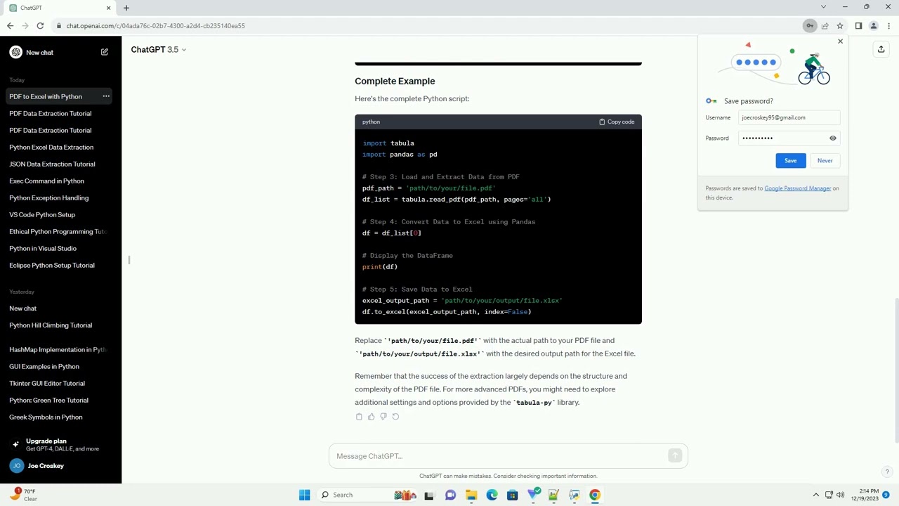 extract data from pdf to excel using python