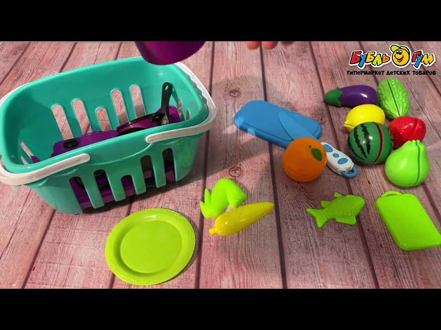 Набор игровой Lanson Toys овощи и фрукты с посудой для приготовления еды - видео