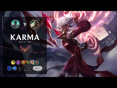 Karma Top vs Riven - EUW Grandmaster Patch 12.7