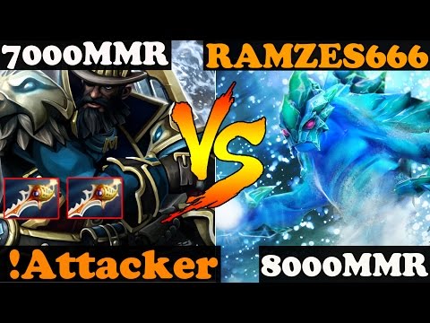Dota 2 - !Attacker 7000MMR Plays Kunkka VS RAMZES666 8000MMR Plays Morphling - Ranked Gameplay