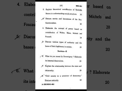 IGNOU MSO 001 Question | December 2024 | 9 out 10 Questions from Playlist #ignousociology #mso001