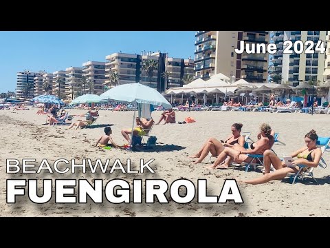 FUENGIROLA MALAGA SPAIN, SUMMER BEACH WALK  [4K] JUNE 20, 2024 Ms Fuengirola Vlogs