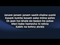 Arijit singh - Janam janam ( Lyrics ) Arijit singh - Janam janam ( Lyrics )