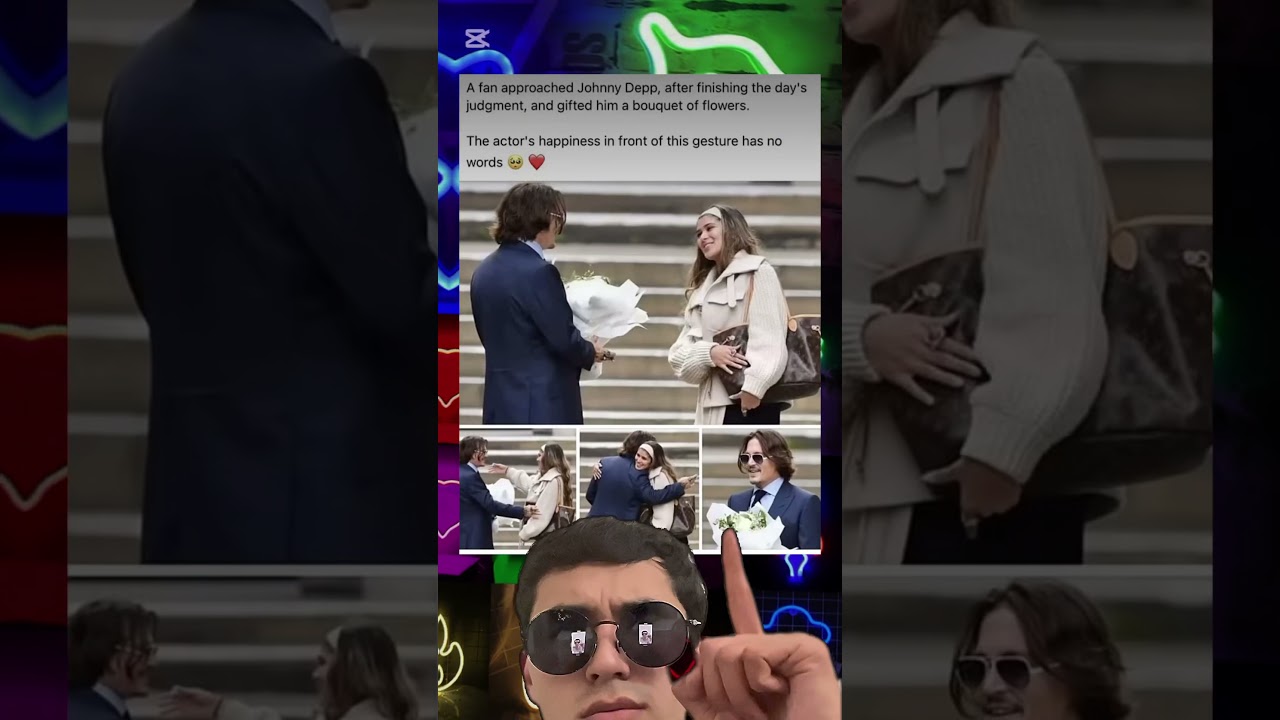 A fan approached Johnny Depp, after finishing the day's judgment #meme #johnnydepp #fan #funny