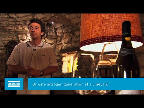 Polnjenje v vinski kleti Chablis - dušik na kraju samem - Atlas Copco