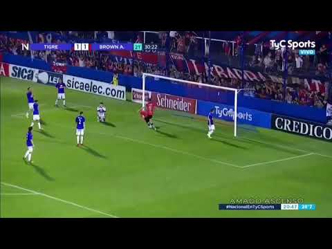 Gol de Nahuel Rodríguez ( segundo ) frente a Tigre ( 2-1 )