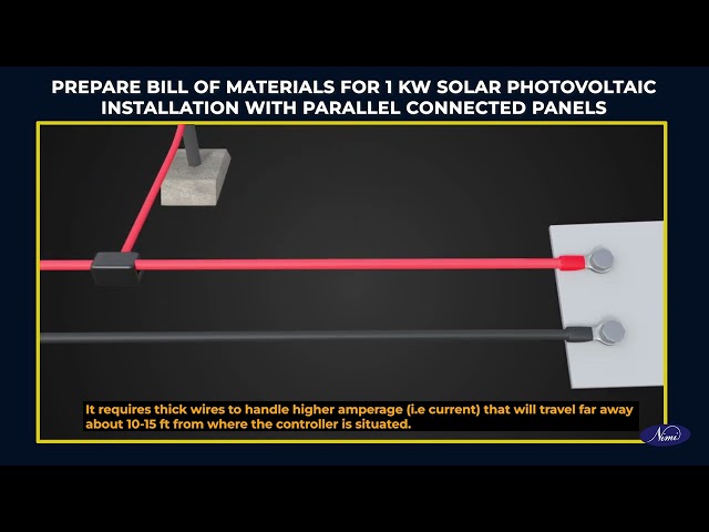 Prepare bill of material for a 1KW solar photovoltaic installation