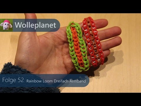 Rainbow Loom Dreifach Armband mit Loom