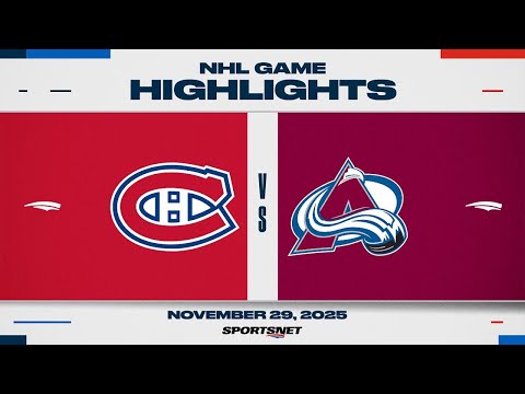 NHL Highlights | Canadiens vs. Avalanche - November 29, 2025