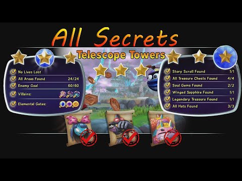Chapter 8 "Telescope Towers" all secrets 100% complete - Skylanders Trap Team (short video)