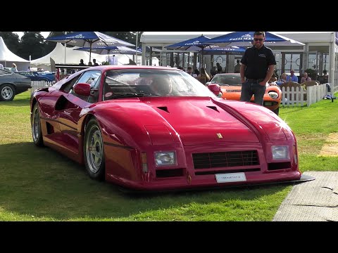 Ferrari 288 GTO Evo Driving at Blenheim Palace near London
