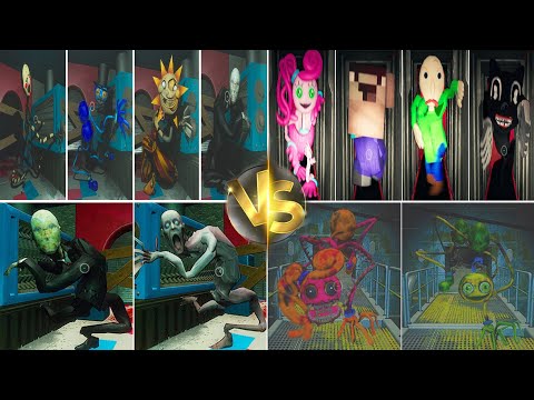 All FNAF SB characters get destroyed by grinder - Poppy Playtime: Chapter 2 Security Breach #PART 1