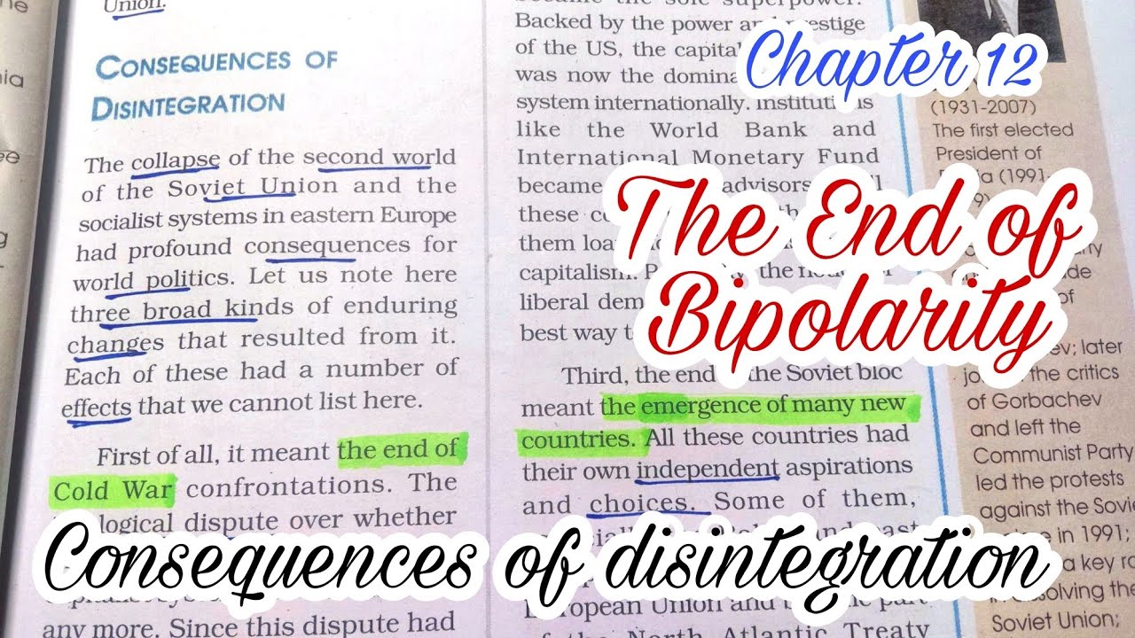 Class12 // The End of Bipolarity //Ch-2Part-5 || Consequences of disintegration