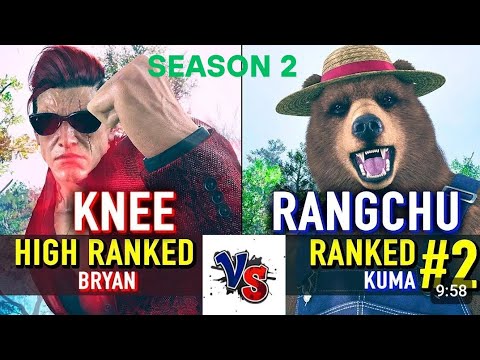 Tekken 8 knee (Bryan) vs rangchu (kuma) ranked match high level gameplay