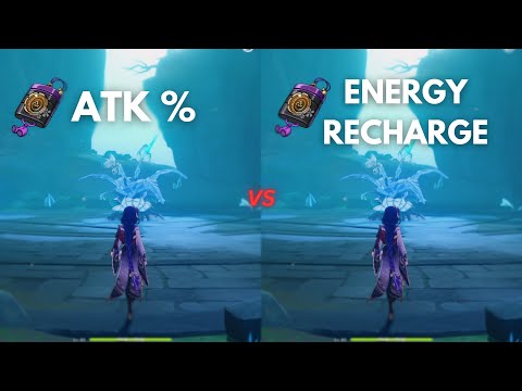 F2P : Raiden ATK % vs ER% Sands !! Best Build for Raiden ?? [ Genshin Impact ]