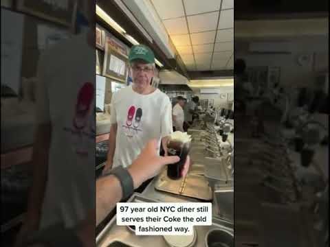 Vintage Diner Serves Coke The Original Way😮😂 #shorts