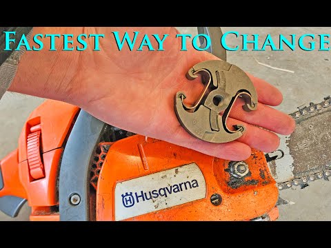 FASTEST Way to Remove Clutch Husqvarna Chainsaw. Change & Replace Clutch Easy DIY
