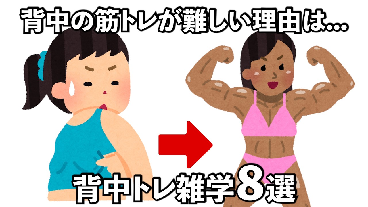 【総集編】懸垂１０回できるようになるために...背中上部をデカくする筋トレ種目と懸垂の雑学　#トリビア#豆知識#筋トレ