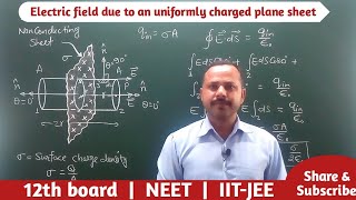 20. Electric field due to an uniformly charged plane sheet | Class 12th #cbse