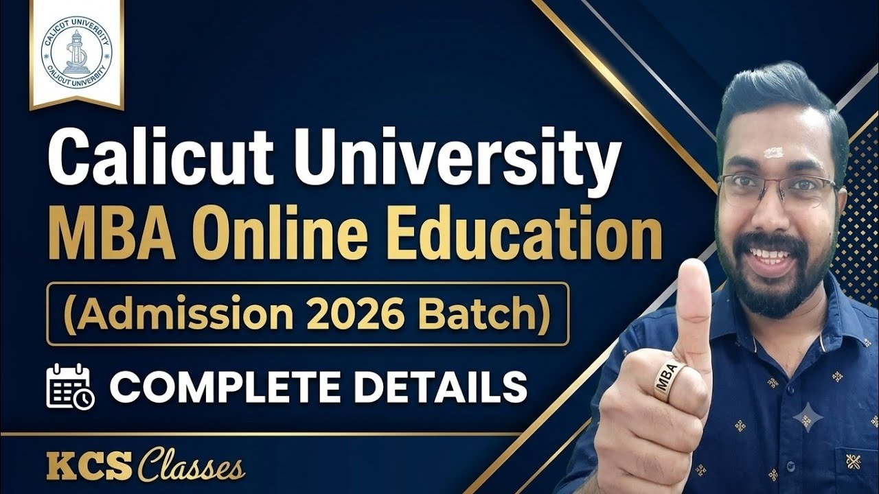 Calicut University MBA Online Education Admission Started 2026