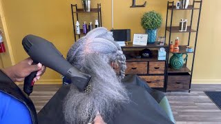 Long gray hair care| How to keep volume in your hair
