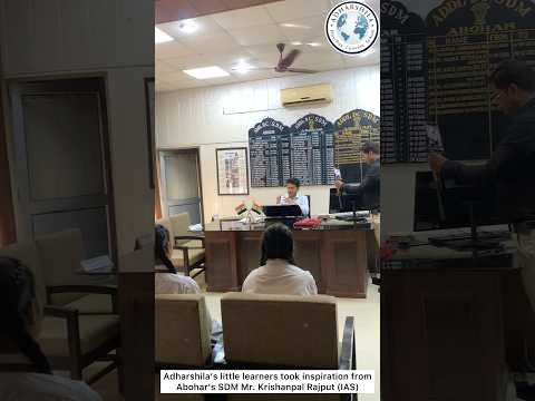 Adharshila’s little learners took inspiration from Abohar’s SDM Mr. Krishanpal Rajput (IAS)