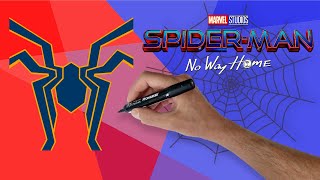 Spider-Man: No Way Home | LOGO Drawing and Coloring | How to draw Spider-Man Logo