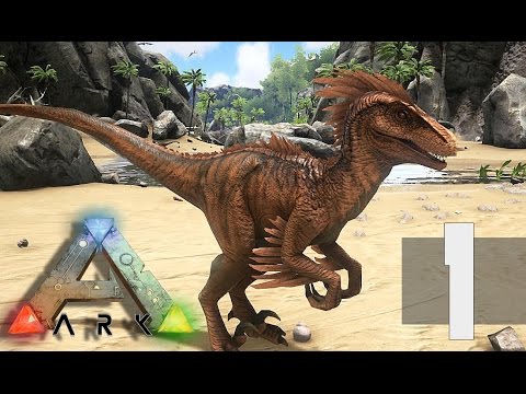 ARK: Survival Evolved - TAMING A RAPTOR! E1 ( Gameplay )