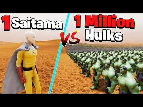 Can SAITAMA Defeat 1 Million HULKS