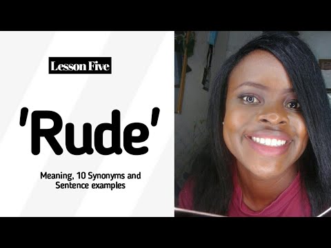 Synonyms of Rude- Lesson Five | Learn English with Ruth