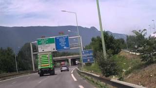 preview picture of video 'italy driving on the road travel holiday 2 torino-france'