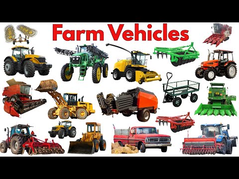 🚜 Farm Vehicles for Kids | Learn Farm Vehicle Names | Preschool Learning Video