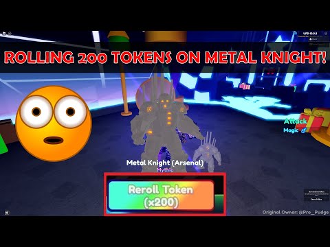 ROLLING 200 TOKENS ON METAL KNIGHT! CAN I GET UNIQUE?? ANIME ADVENTURES!