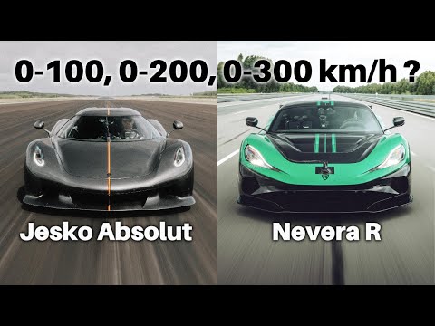 Koenigsegg Jesko Absolut (0-100, 0-200, 0-300, 0-400 km/h Acceleration) vs Rimac Nevera R | 0-400-0