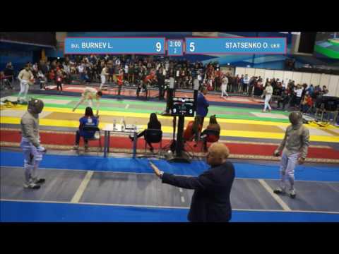 T16. STATSENKO Oleksiy (UKR) - BURNEV Lyuboslav (BUL). Sabre men.