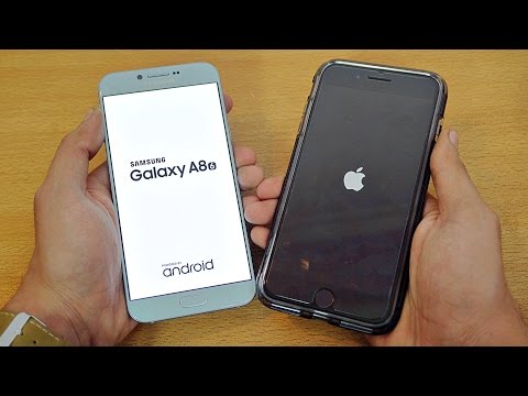 Samsung Galaxy A8 (2016) vs iPhone 7 Plus - Speed Test! (4K)