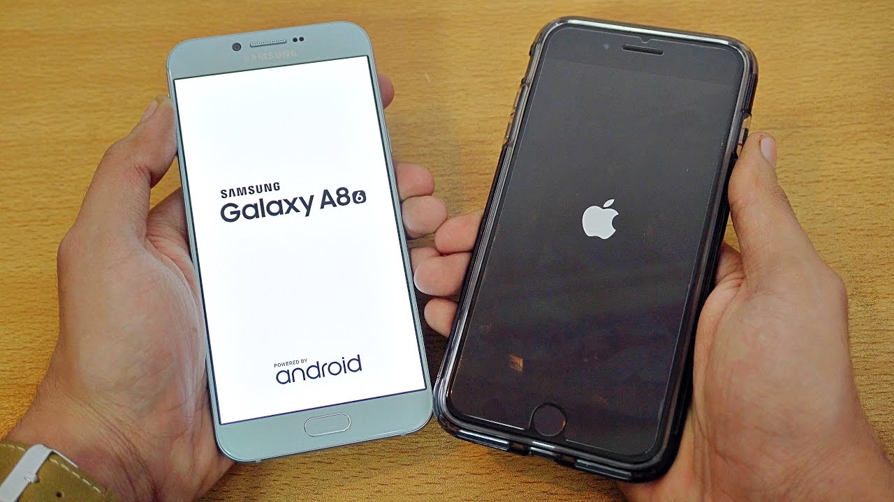 Samsung Galaxy A8 (2016) vs iPhone 7 Plus - Speed Test! (4K)