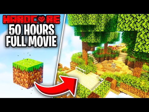 I Survived 50 Hours in ONE BLOCK SKYBLOCK in Minecraft Hardcore!