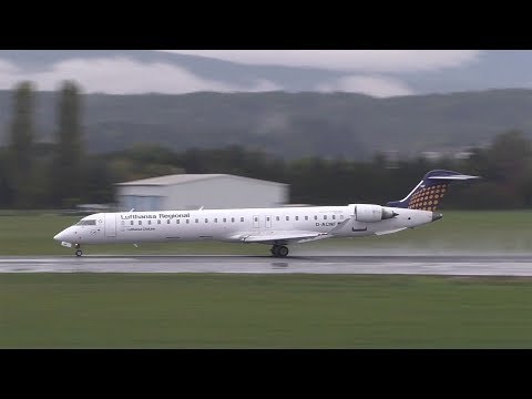 Lufthansa Cityline CRJ-900 takeoff at Graz Airport | D-ACNF