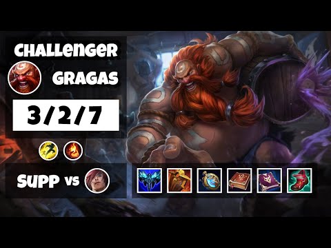 Gragas vs Sett TURKISH Challenger SUPPORT (3/2/7) - v11.6