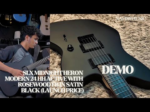 SLX Midnight Heron Modern 24 HH Active with Rosewood FB in Satin Black Sound Demo
