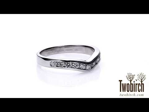 0.5 ct. Round Fifteen Stone Channel Set Contour Wedding Ring - TwoBirch  TB-CR-0007-WG-H