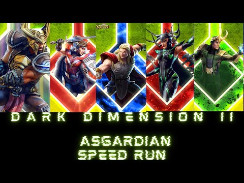 Dark Dimension 2 complete speed run in auto using the Asgardians- Marvel Strike Force
